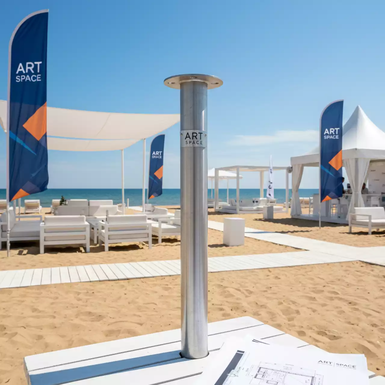 Аренда Свая винтовая стальная для флагштоков 6–8 метров на пляже «Маяк» — ART SPACE