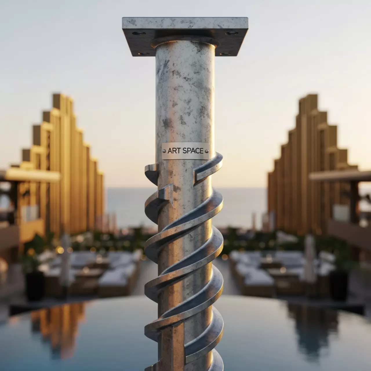 Аренда Свая винтовая стальная для флагштоков 9–12 метров 2500 мм на пляжных клубах Хосты — ART SPACE