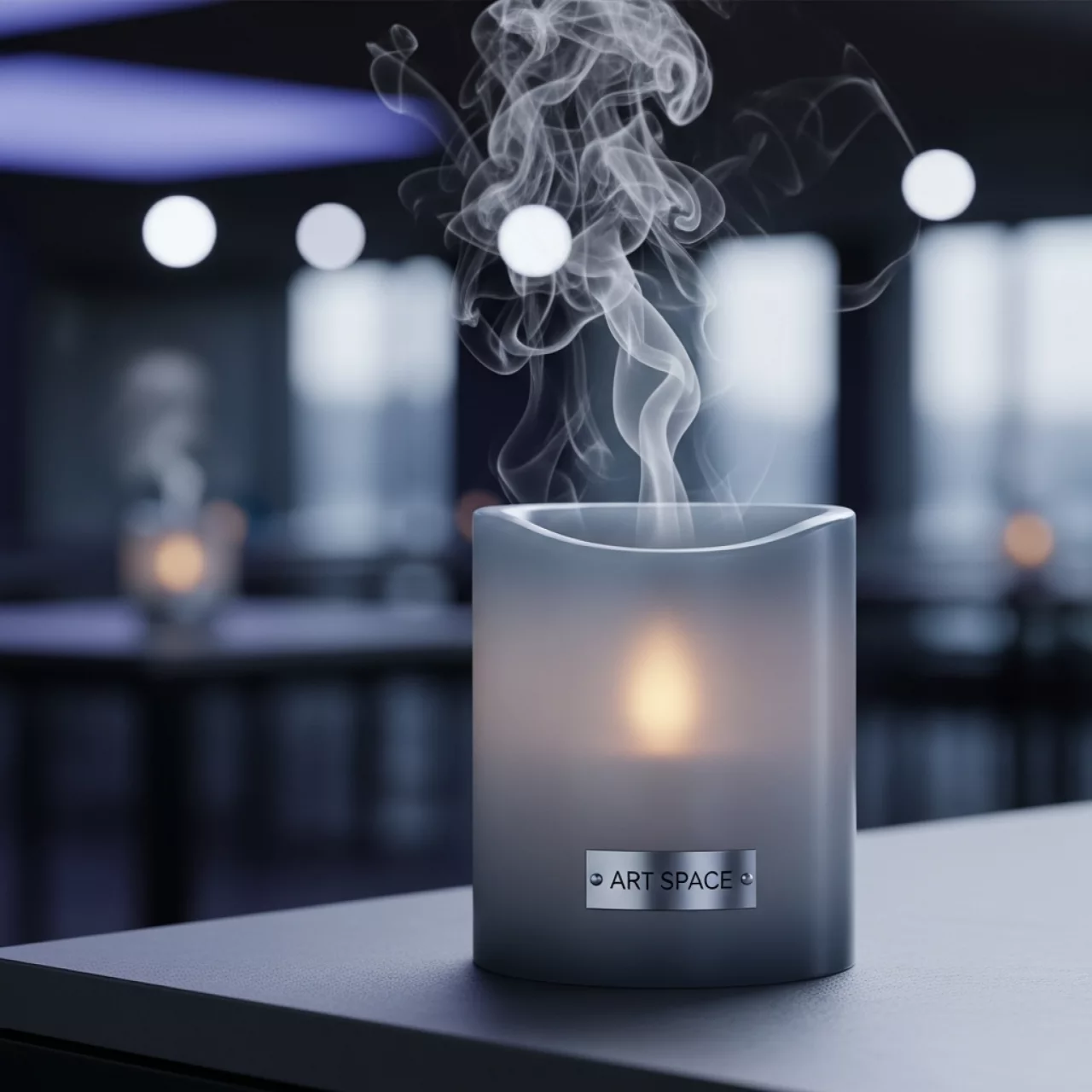 Аренда Свеча LED дымчатая "Ода" средняя в Sport Inn Hotel & Wellness — ART SPACE