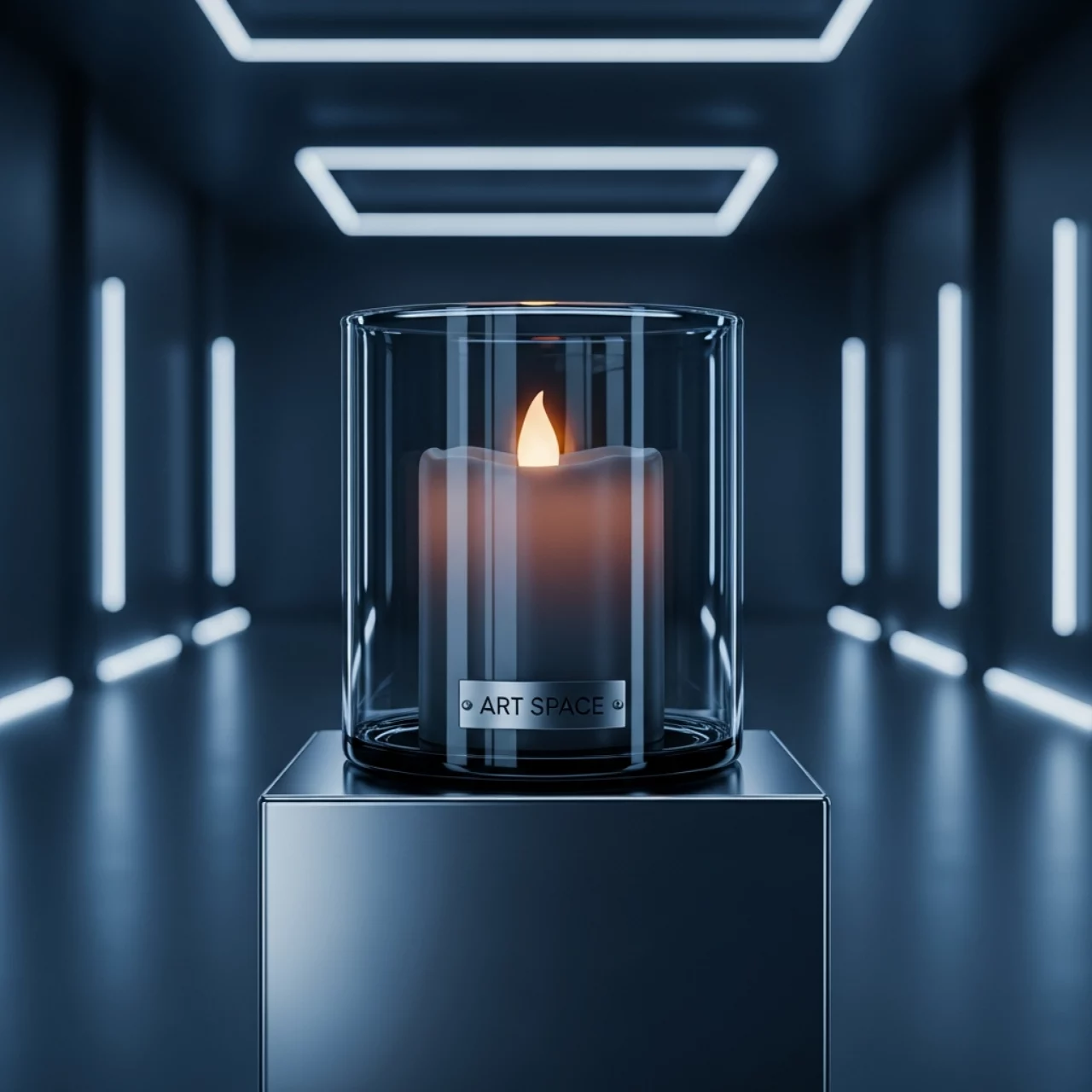 Аренда Свеча LED Ода дымчатая большая без батареек в санатории «Октябрьский» — ART SPACE