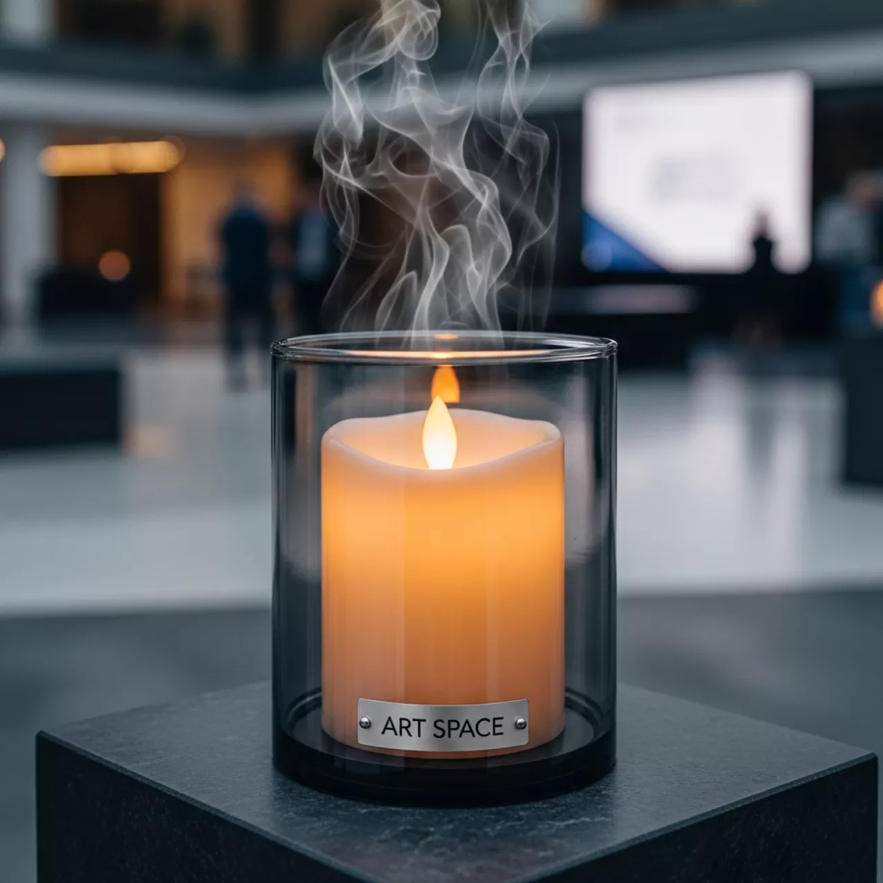 Аренда Свеча LED Ода дымчатая средняя в Pullman Sochi Centre — ART SPACE