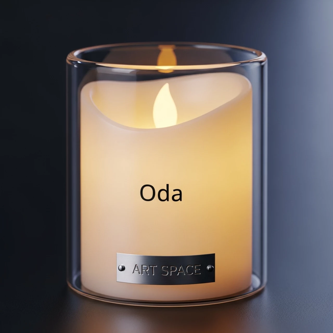 Аренда Свеча LED Ода прозрачная средняя в Red Arena — ART SPACE