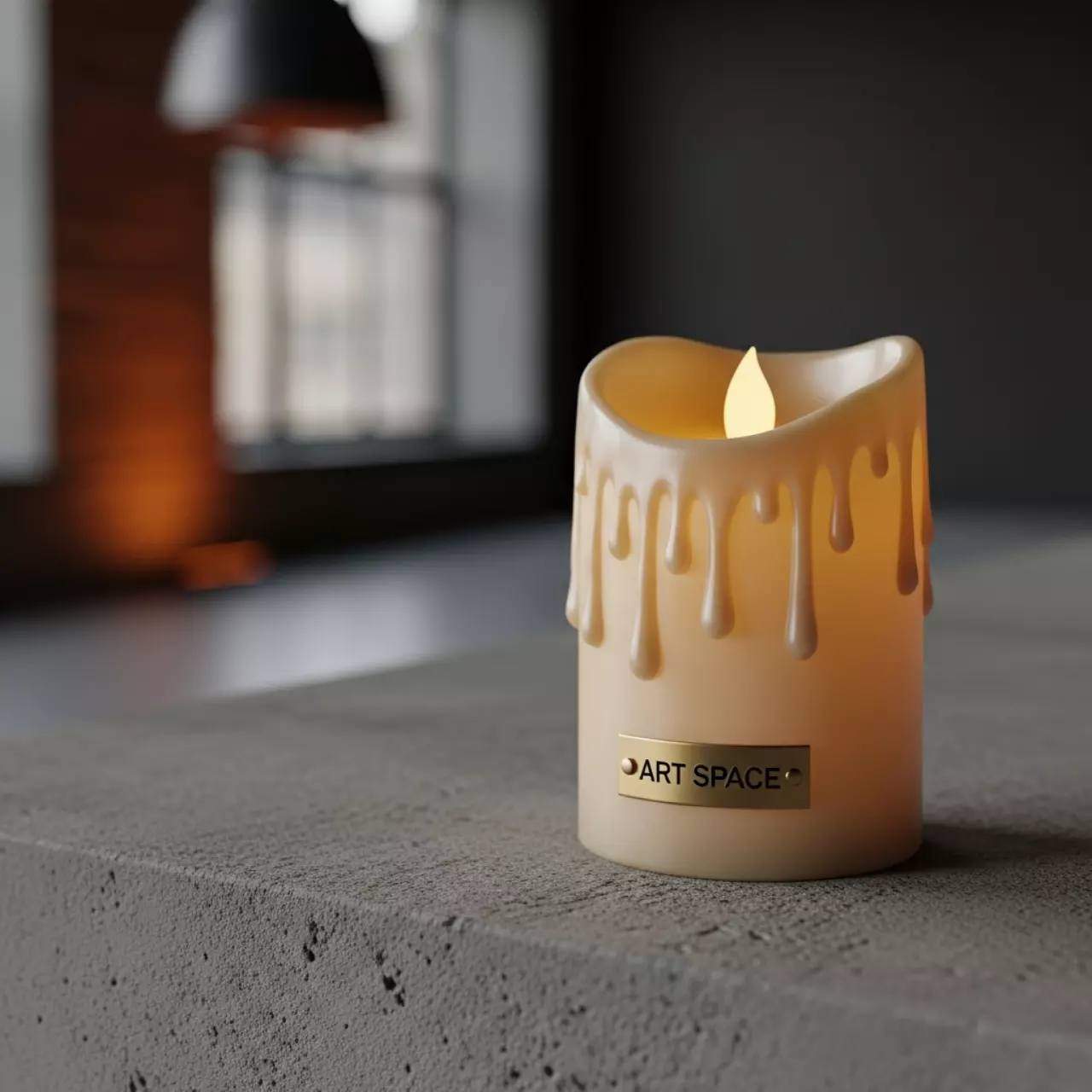 Аренда Свеча LED Ода золотой перламутр малая без батареек в санатории «Заполярье» — ART SPACE