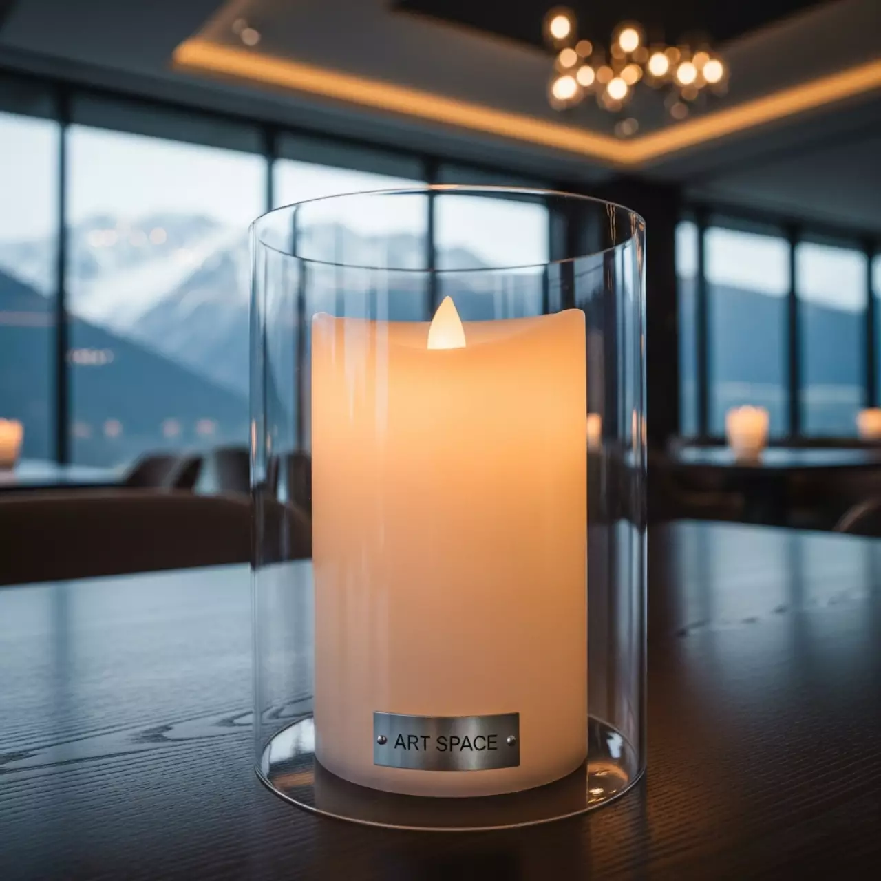 Аренда Свеча LED прозрачная Ода большая без батареек на курорте «Газпром» (Альпика) — ART SPACE