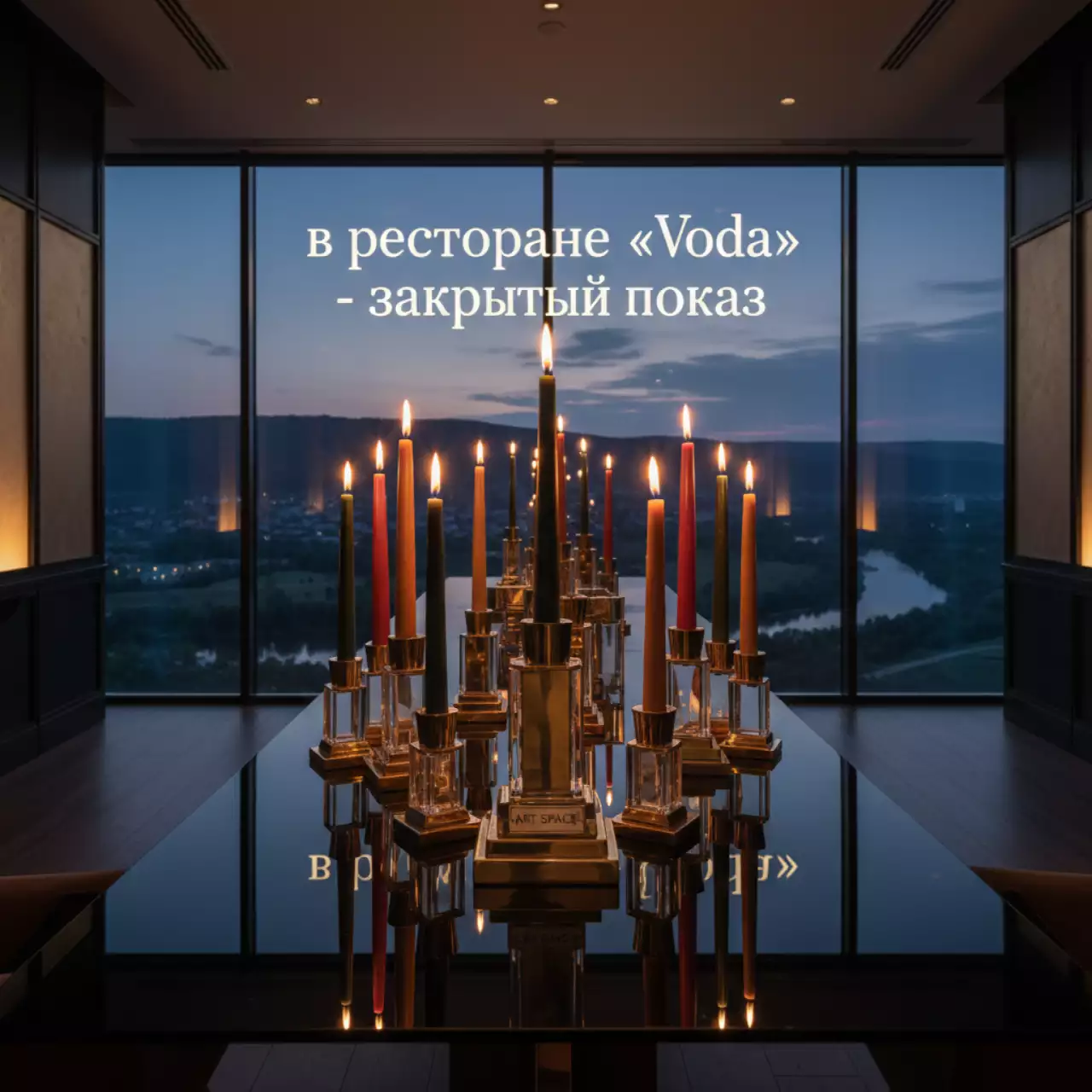 Аренда Свечи и подсвечники в ресторане «Voda» — ART SPACE