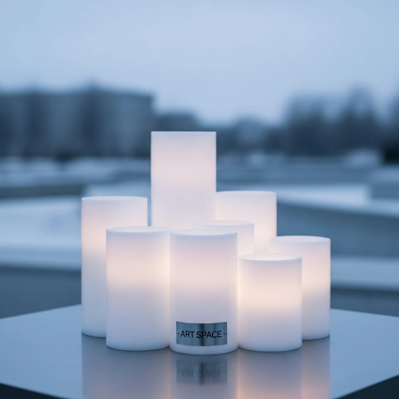 Аренда Свечи LED белые Адажио набор с батарейками в Ледовом дворце «Айсберг» — ART SPACE