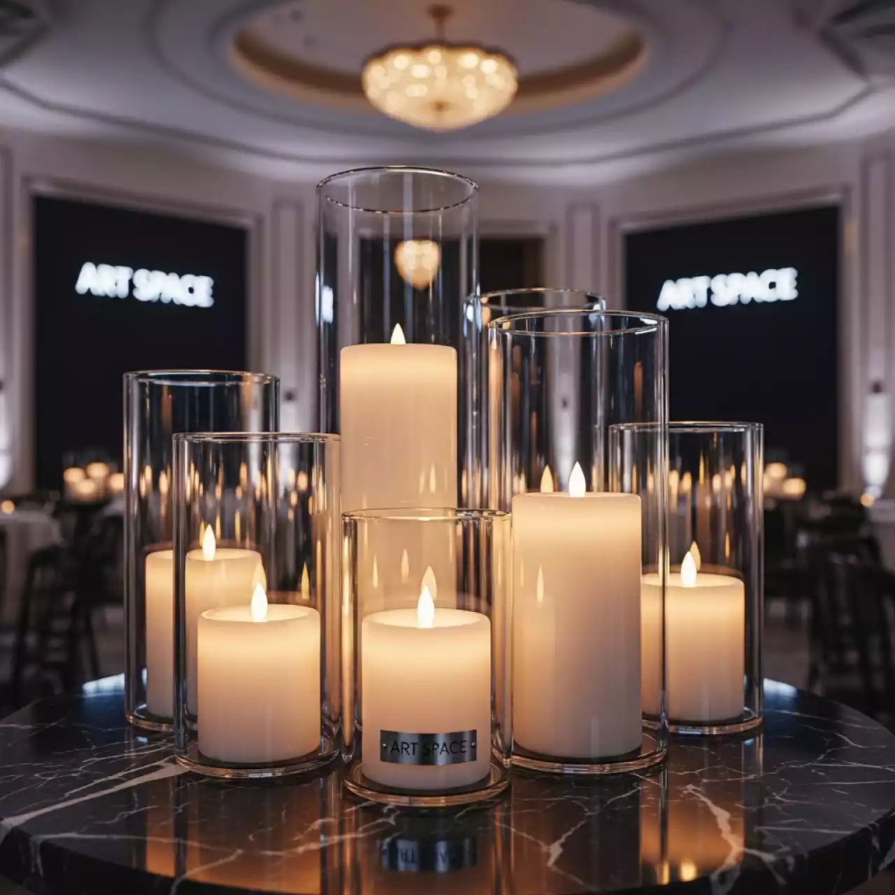 Аренда Свечи LED прозрачные Ода набор с батарейками в отеле Radisson Lazurnaya — ART SPACE