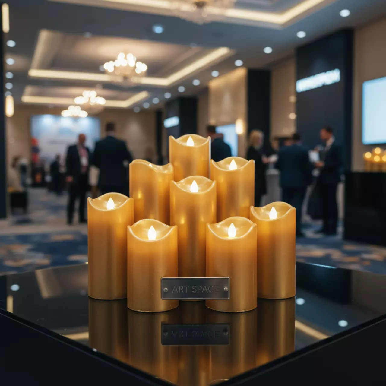 Аренда Свечи LED золотой перламутр ОДА в отеле Radisson Lazurnaya — ART SPACE