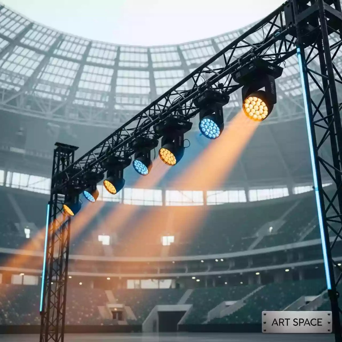 Аренда Свет постоянный для съемки и концертов на арене «Фишт» — ART SPACE