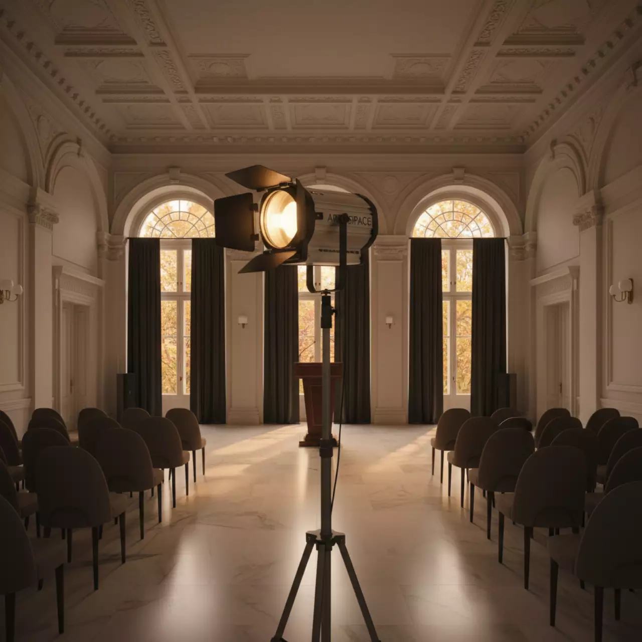 Аренда Светильник галогенный CHR 500 05 со шторками в Boutique Hotel PORTUM 1905 — ART SPACE