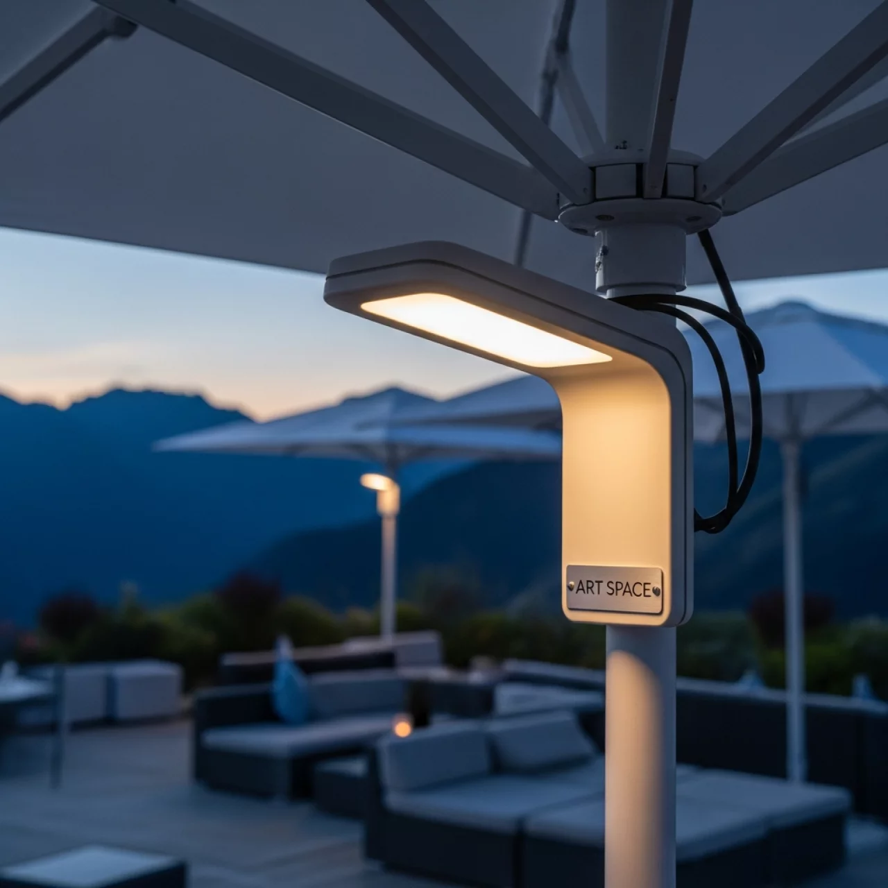 Аренда Светильник LED для зонта Galaxia Quattro на площадке Rosa Peak (2320м) — ART SPACE