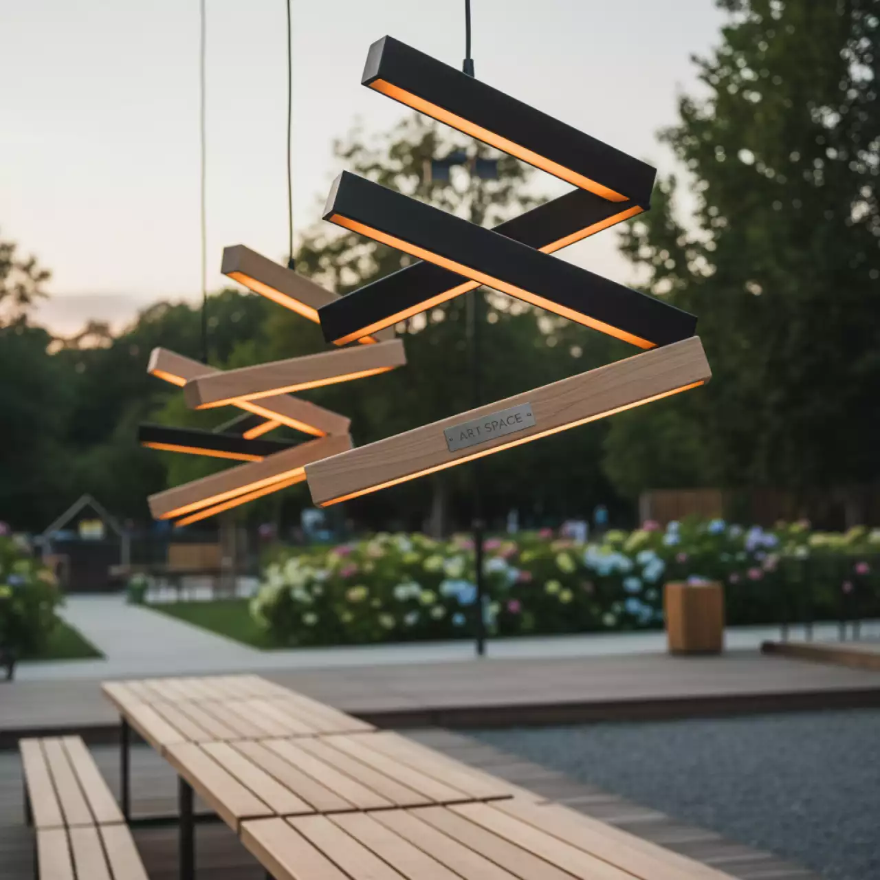 Аренда Светильник лофт Зиг Заг Трио в парке «Ривьера» — ART SPACE