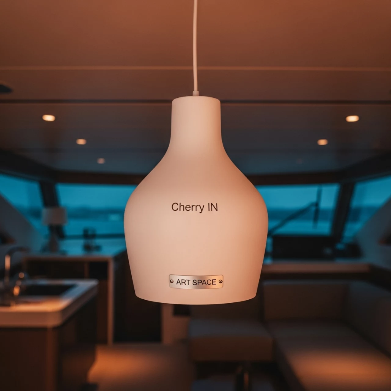 Аренда Светильник пластиковый подвесной Cherry IN на VIP теплоходе (Морпорт Сочи) — ART SPACE