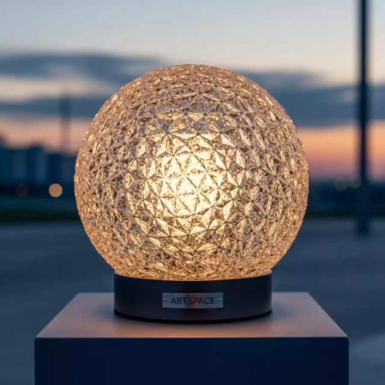 Аренда Светильник светодиодный "Лунный камень" на Медальной площади — ART SPACE