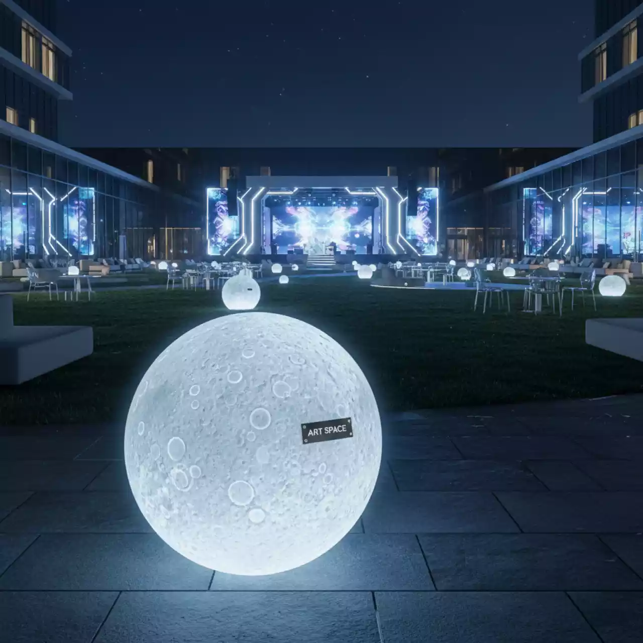 Аренда Светильник светодиодный Лунный камень в Маринс Парк Отеле — ART SPACE