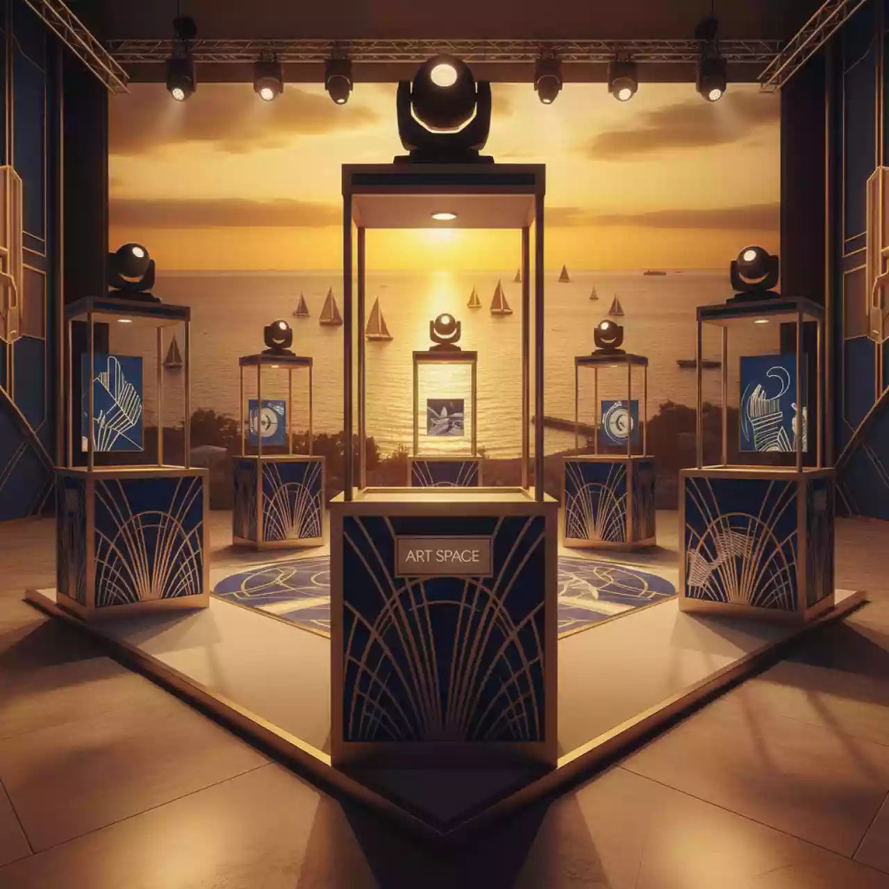 Аренда Светильники для POP UP стендов на парусной регате (Сочи) — ART SPACE