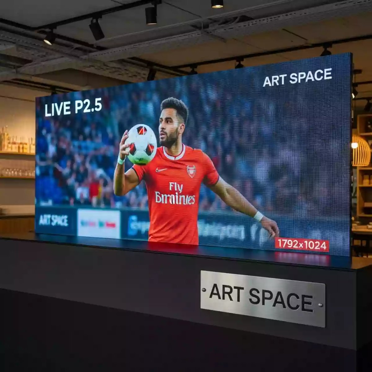 Аренда Светодиодный экран 4х3 м P2,5 разрешение 1792x1024 в ресторане «Магадан» — ART SPACE