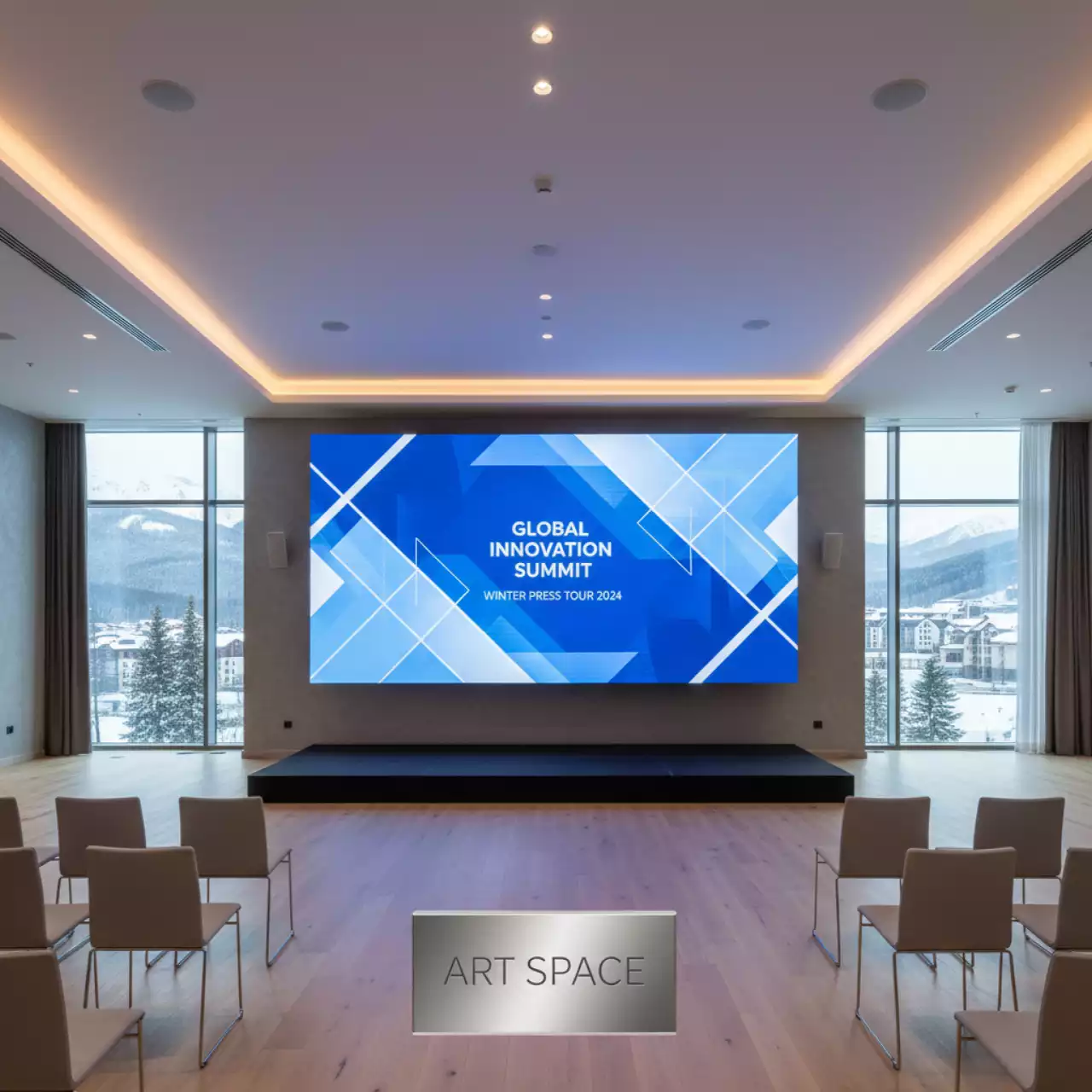 Аренда Светодиодный экран 4х3 м P3,9 в Гранд Отель Поляна — ART SPACE