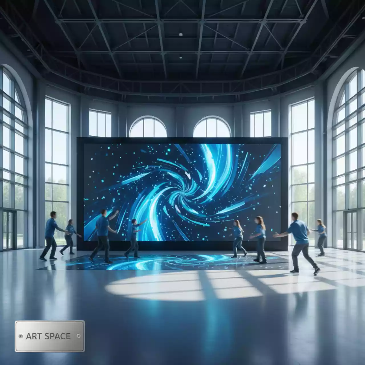 Аренда Светодиодный экран 6,5х3,5 м P1.9 в Ледовом дворце «Айсберг» — ART SPACE