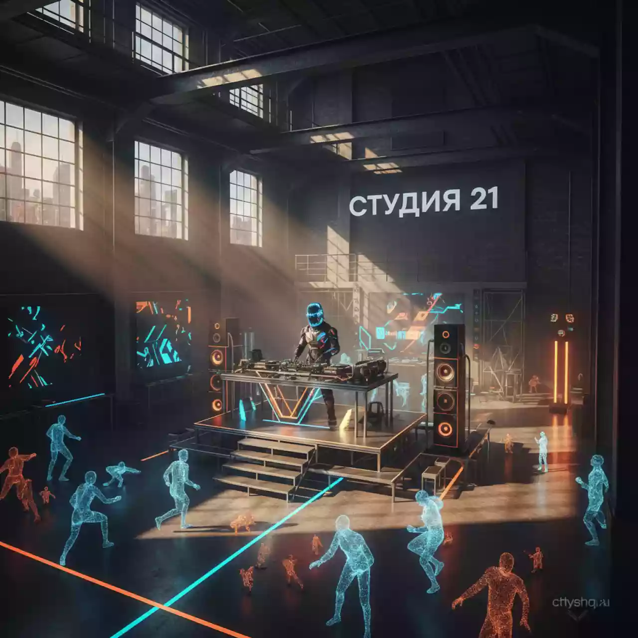 Аренда Светодиодный экран LED маски DJ в лофте «Студия 21» — ART SPACE