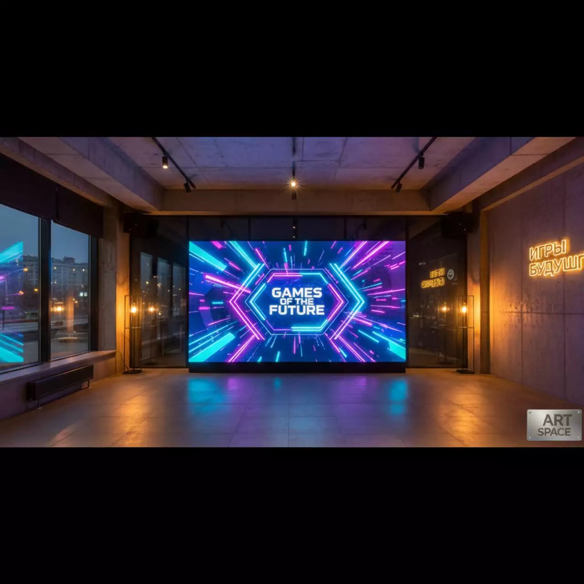 Аренда Светодиодный экран P1.9 4,5х2,5 м в ресторане «Voda» — ART SPACE