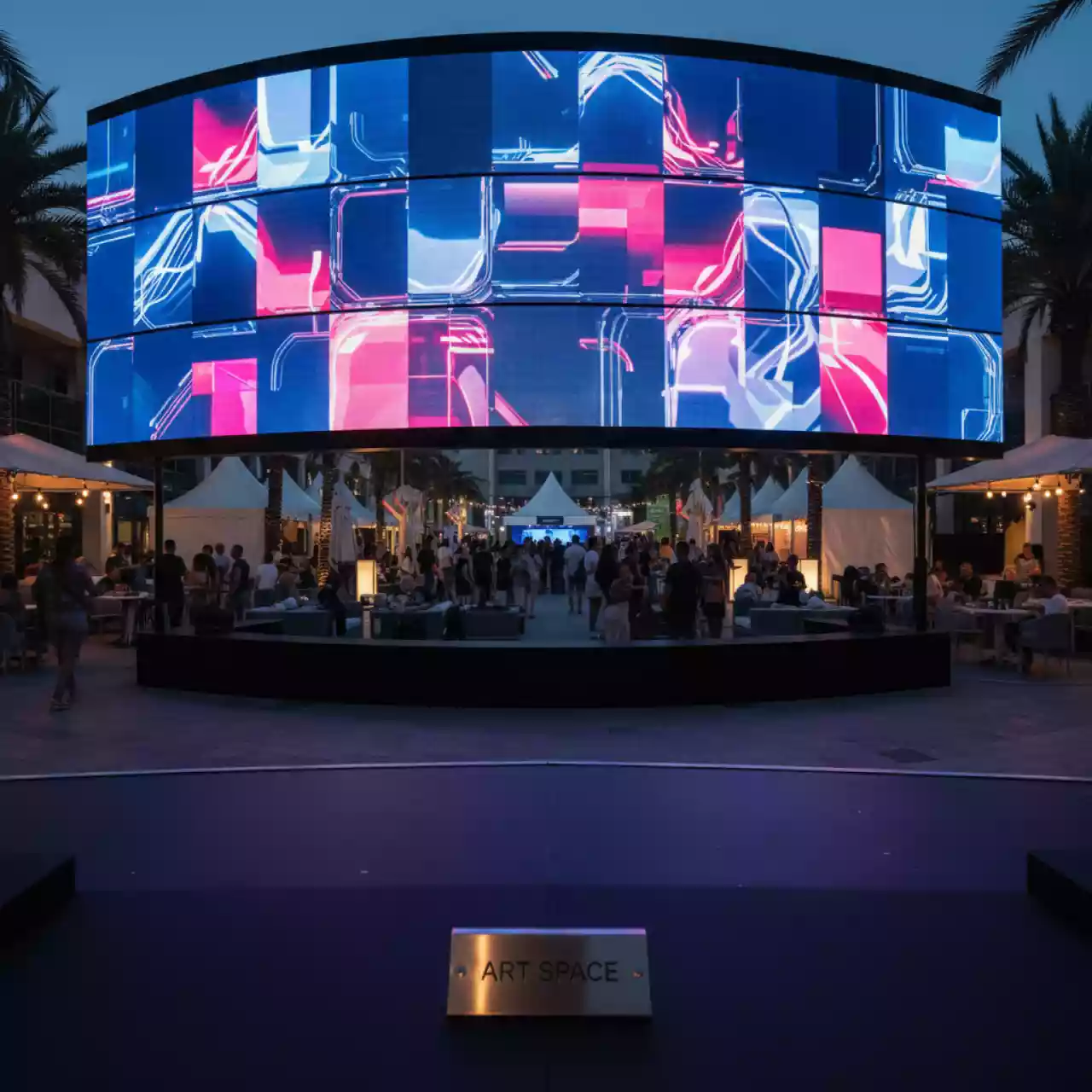 Аренда Светодиодный экран QSTech xWall Plus 138 15 в ресторане «Brunello» — ART SPACE