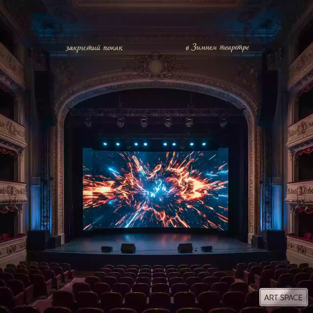 Аренда Светодиодный экран с шагом пикселей 4,8 мм в Зимнем театре — ART SPACE