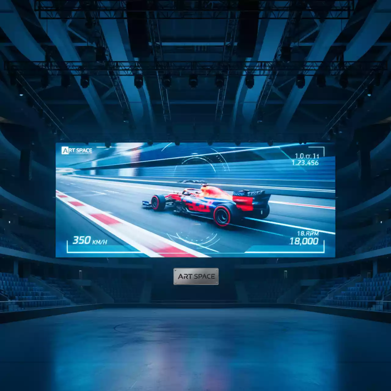 Аренда Светодиодный экран шаг пикселей 4,8 мм в Ледовом дворце «Айсберг» — ART SPACE