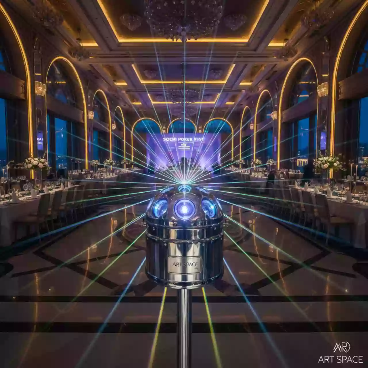 Аренда Светомузыка Adj Quad Phase LED остролучевая в банкетном зале «Дельфин» — ART SPACE
