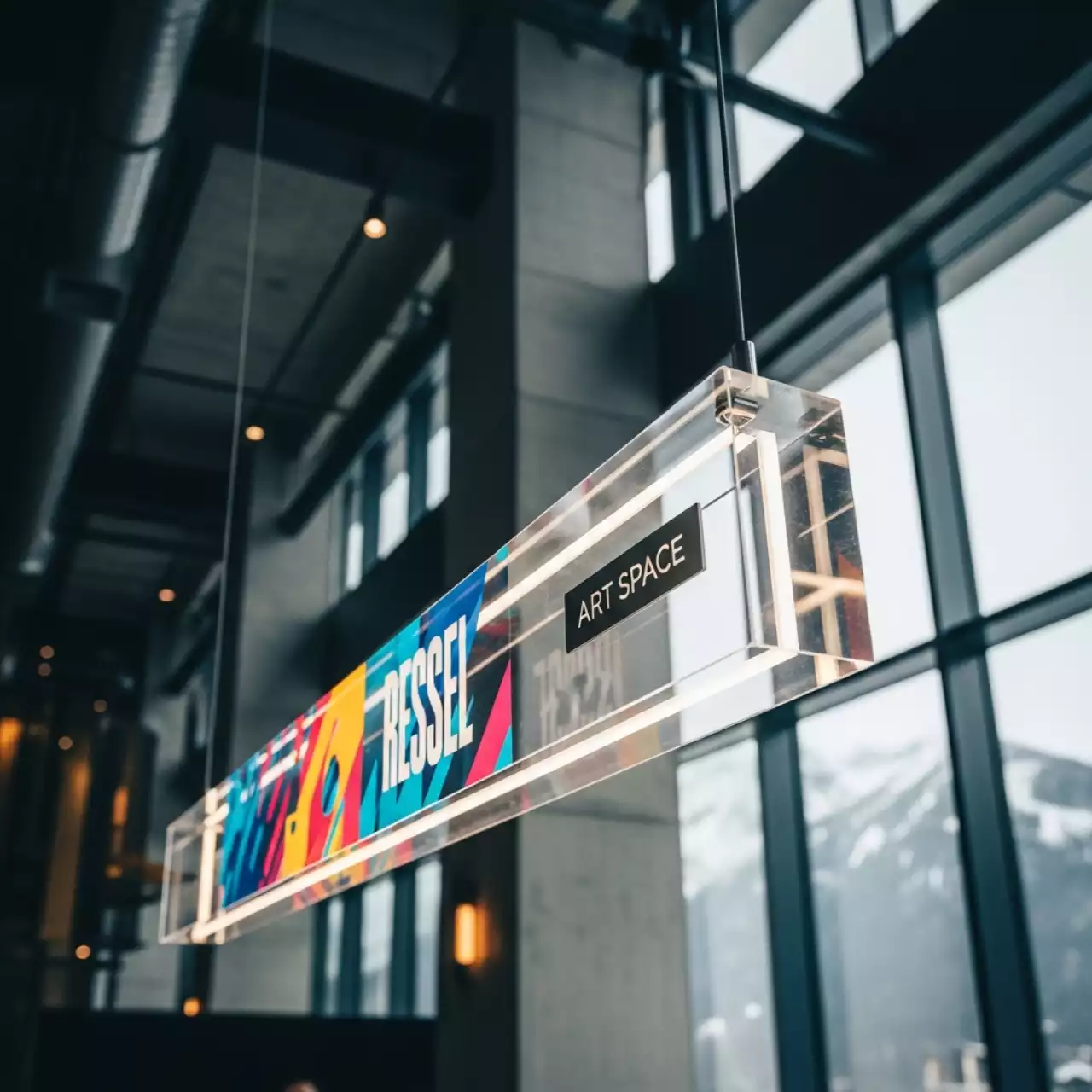 Аренда Световая подвесная панель кристалл в Radisson Hotel Rosa Khutor — ART SPACE