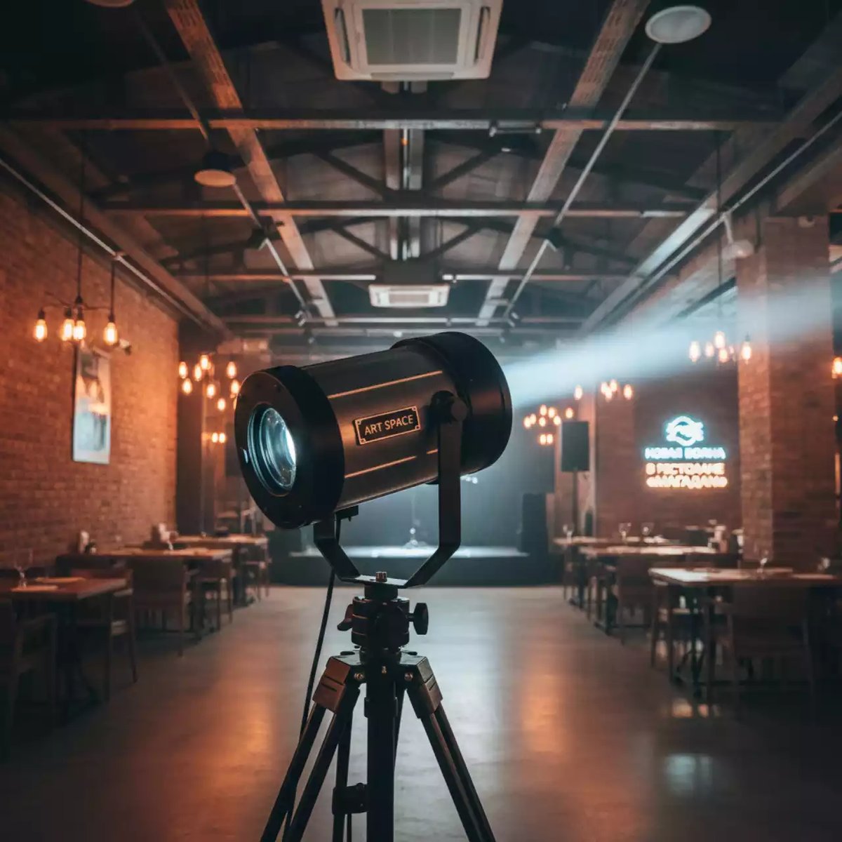 Аренда Световая пушка Robert Juliat Topaze в ресторане «Магадан» — ART SPACE