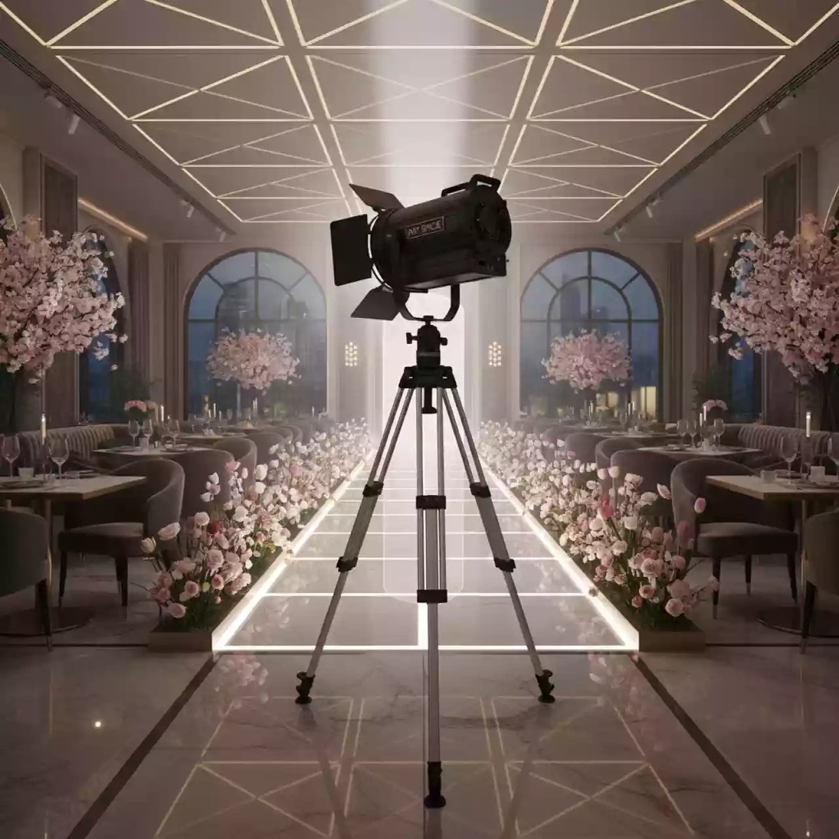 Аренда Световая пушка Robert Juliat Victor в ресторане «Магадан» — ART SPACE