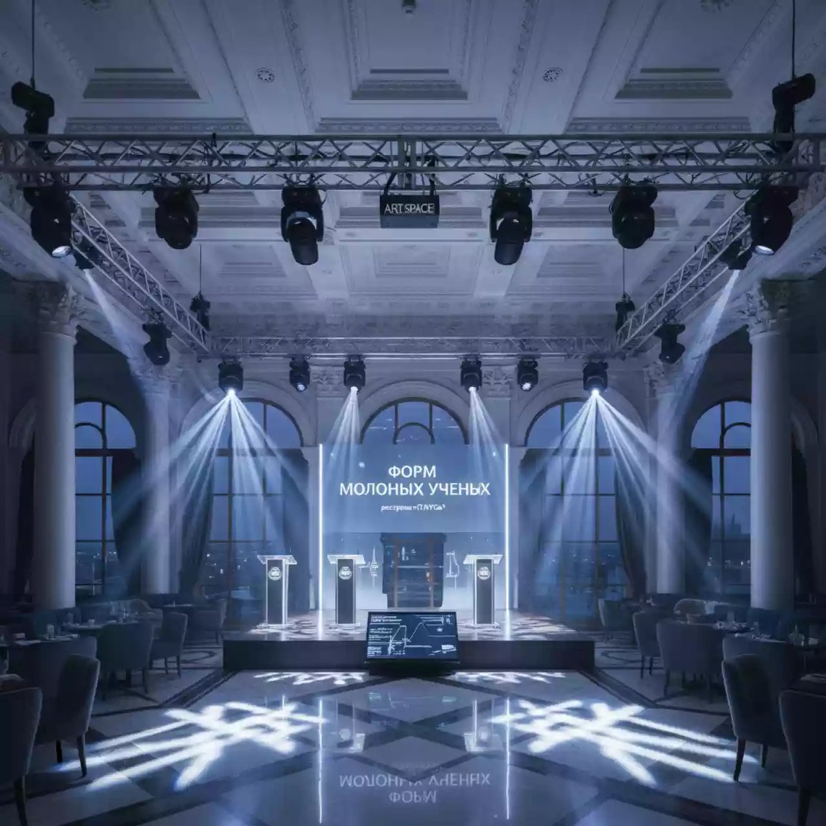 Аренда Световая установка в ресторане «Паруса» — ART SPACE