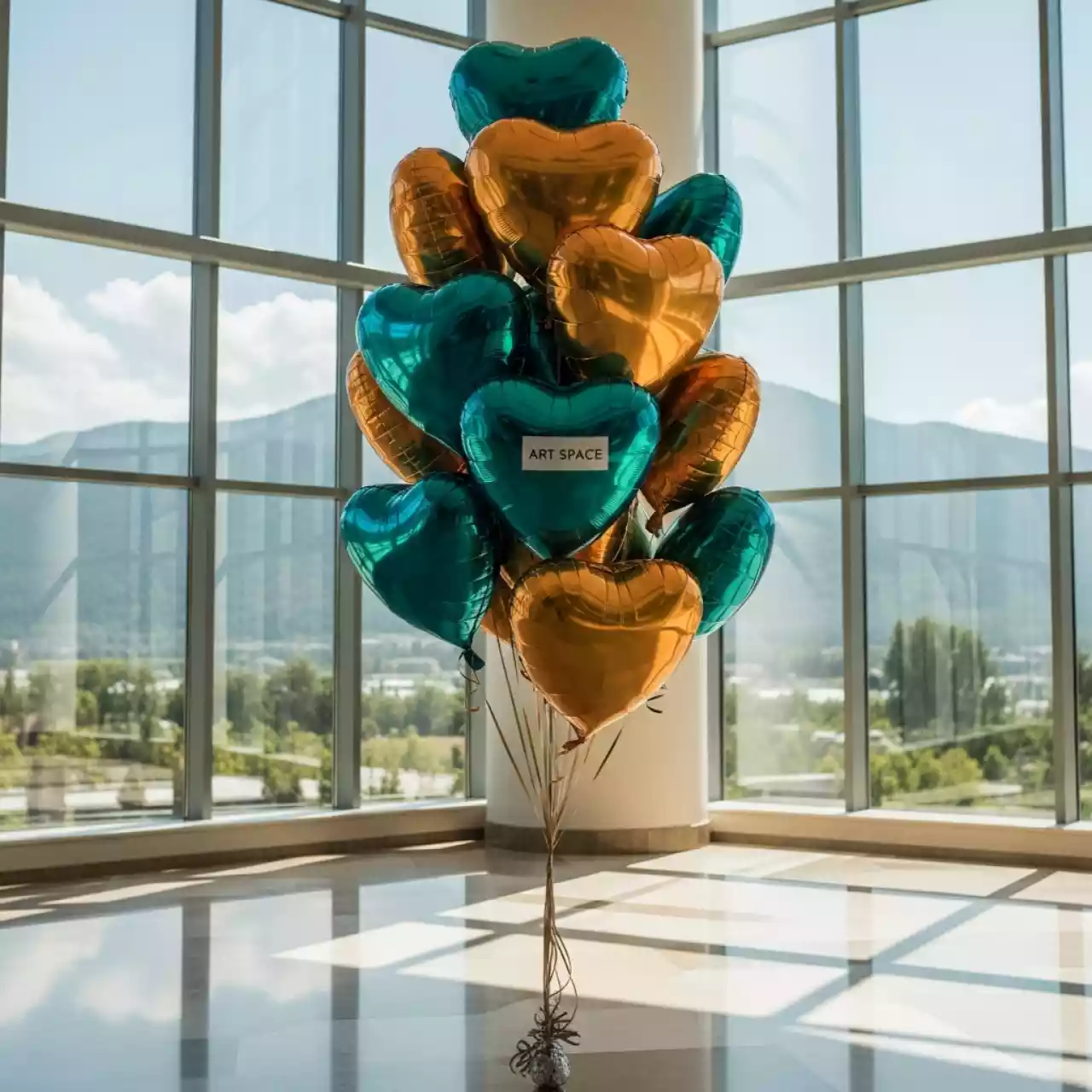Аренда Связка фольгированных сердец 15 штук в Гранд Отель Поляна — ART SPACE