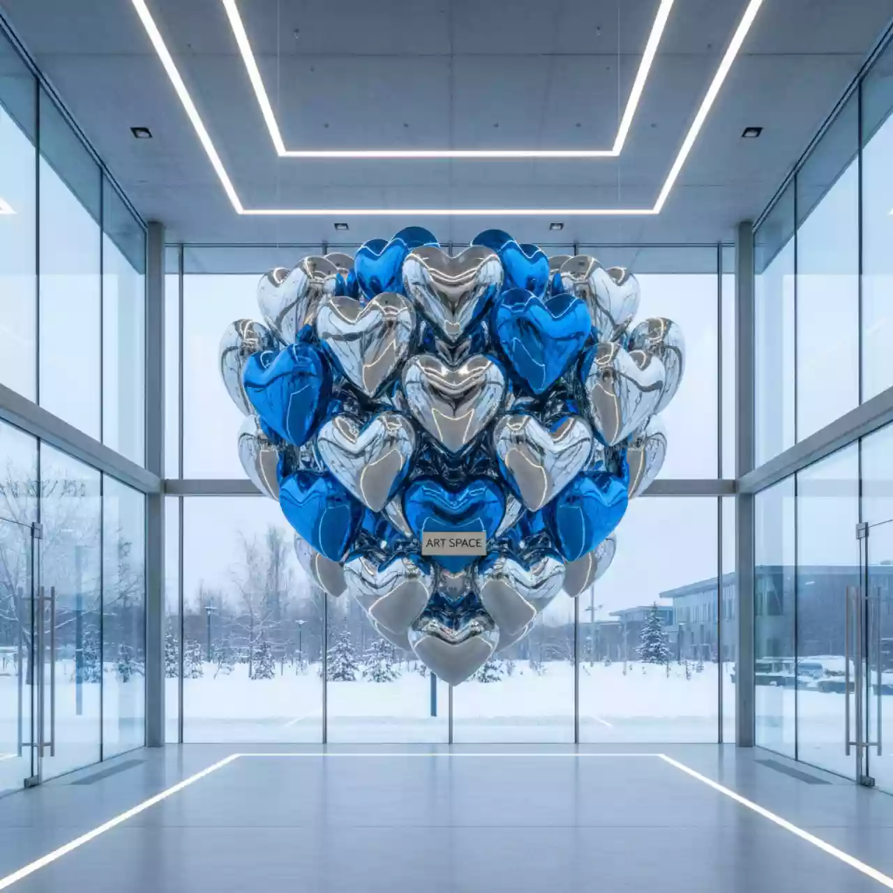 Аренда Связка фольгированных сердец в ресторане «Плакучая Ива» — ART SPACE