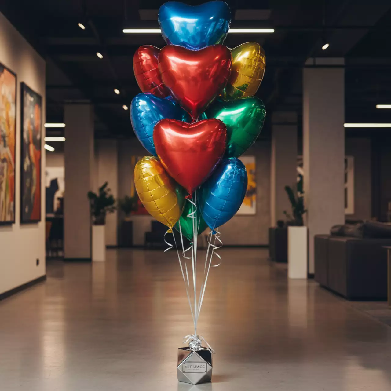 Аренда Связка из 8 фольгированных сердец в комплексе «Дагомыс» — ART SPACE
