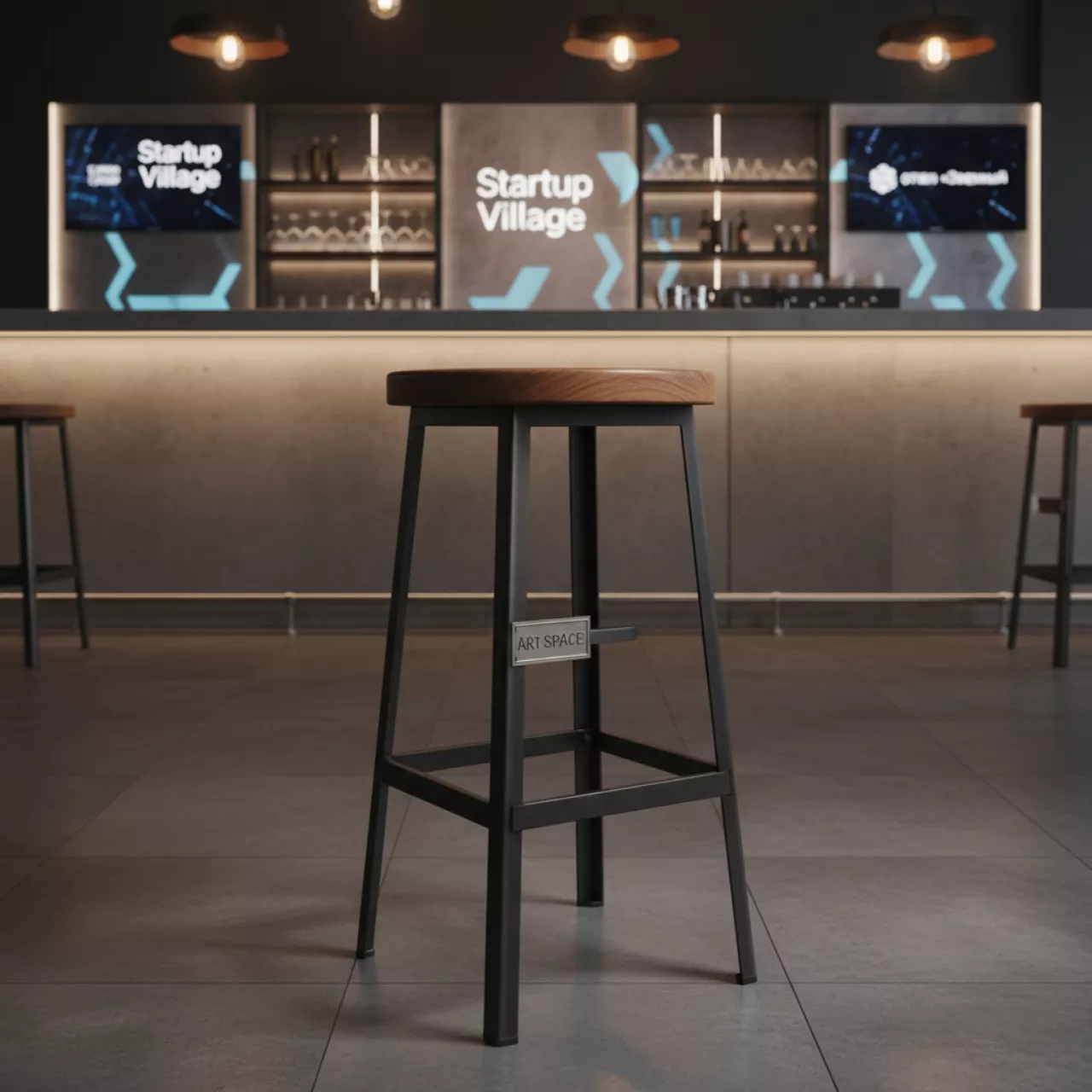 Аренда Табурет барный Лофт 12 М с подножкой в отеле «Звездный» — ART SPACE