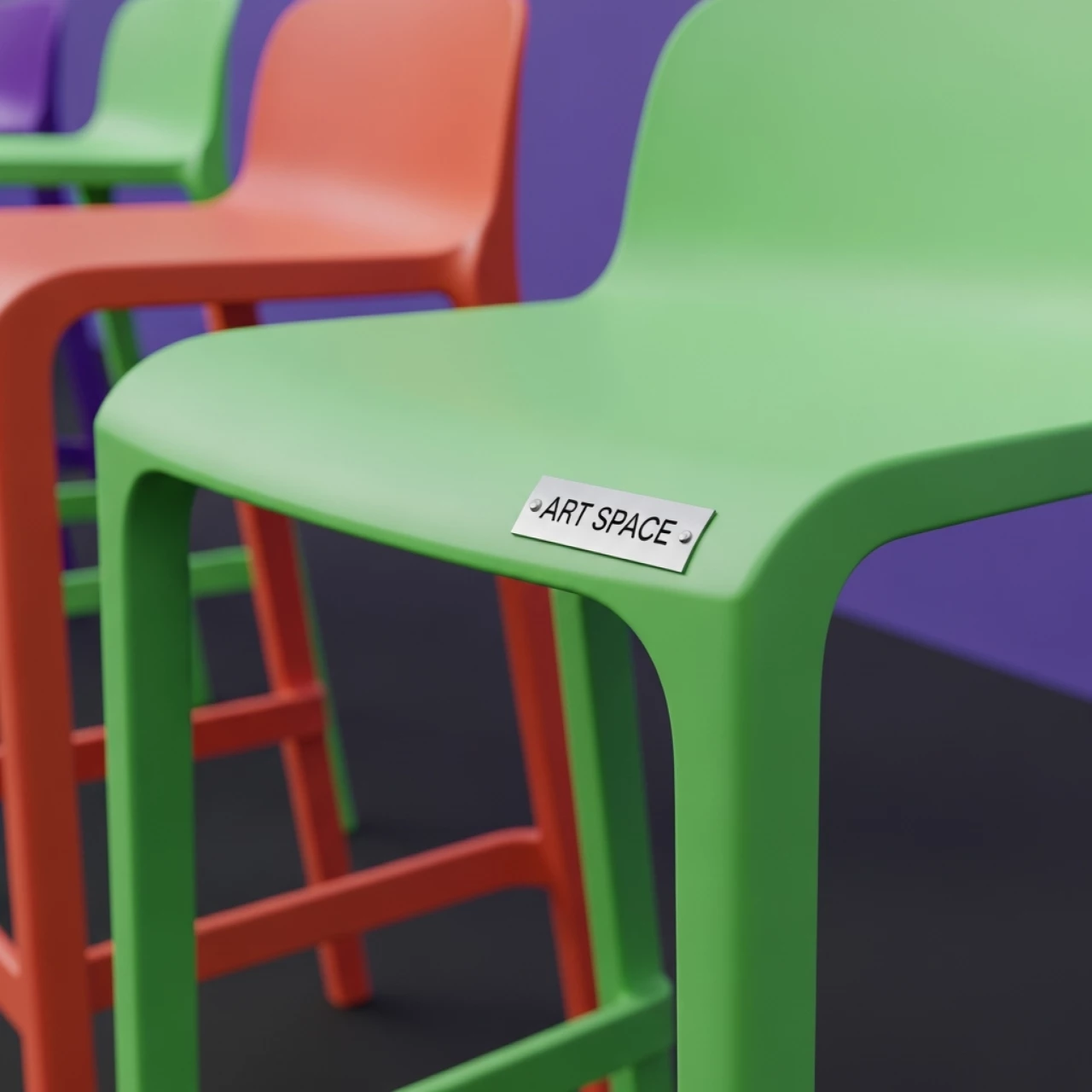 Аренда Табурет барный пластиковый Happy в Stella di Mosca — ART SPACE