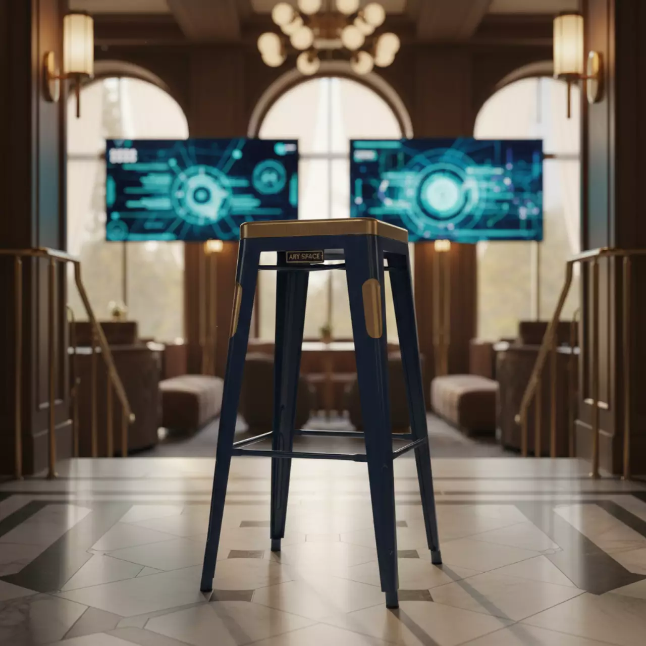 Аренда Табурет барный Tolix в ресторане «Высота 5642» — ART SPACE