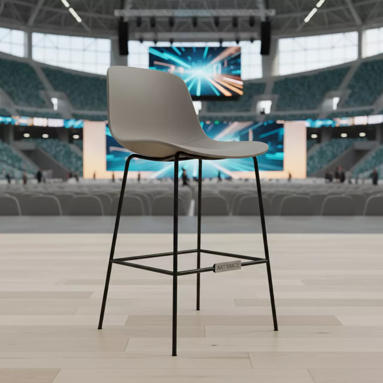 Аренда Табурет Flow серо бежевый на арене «Фишт» — ART SPACE