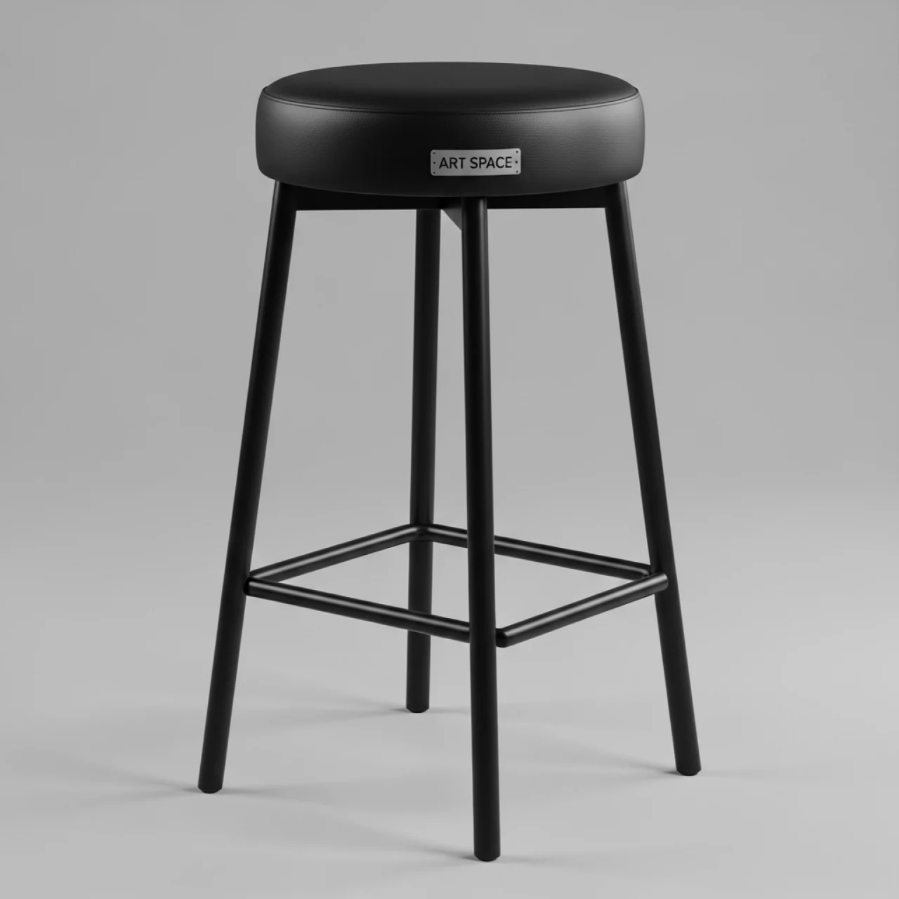 Аренда Табурет Лофт 11 М экокожа черная каркас черный Ral 9005 в санатории «Сочи» — ART SPACE