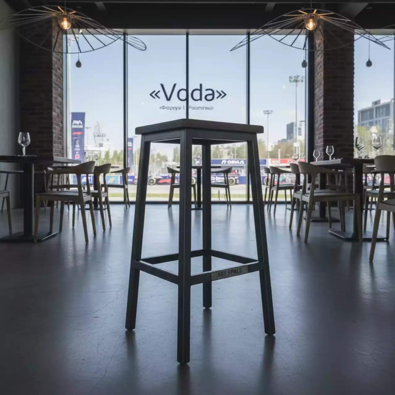 Аренда Табурет лофт темно серый в ресторане «Voda» — ART SPACE