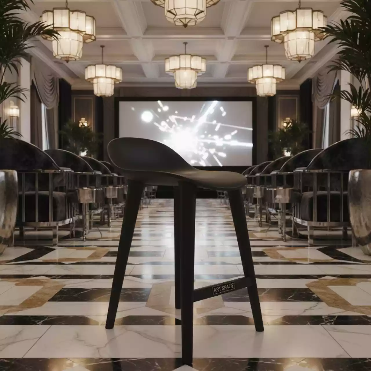 Аренда Табурет пластиковый Лори черный в Swissôtel Resort Sochi Kamelia — ART SPACE