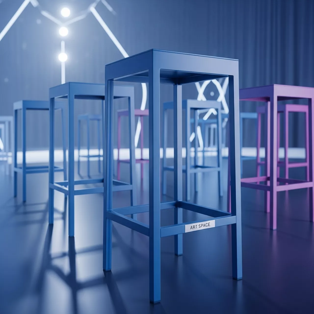 Аренда Табуретка квадролайт 8х3 в Stella di Mosca — ART SPACE