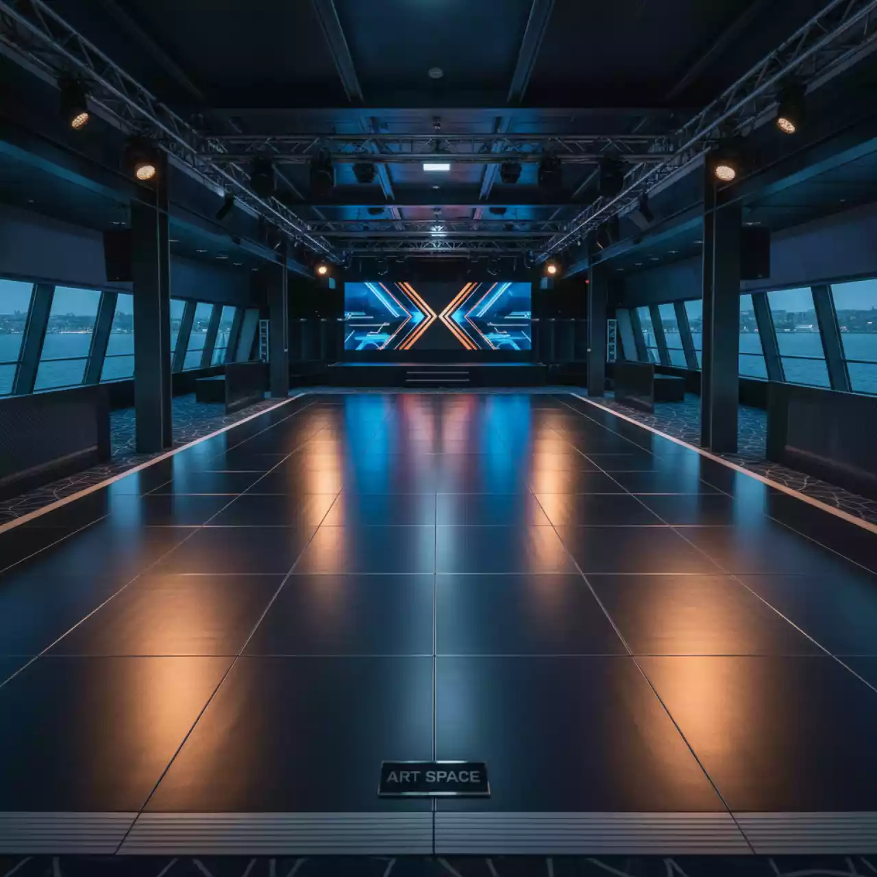 Аренда Танцпол ламинированный в конгресс холле на теплоходе «Дагомыс» — ART SPACE
