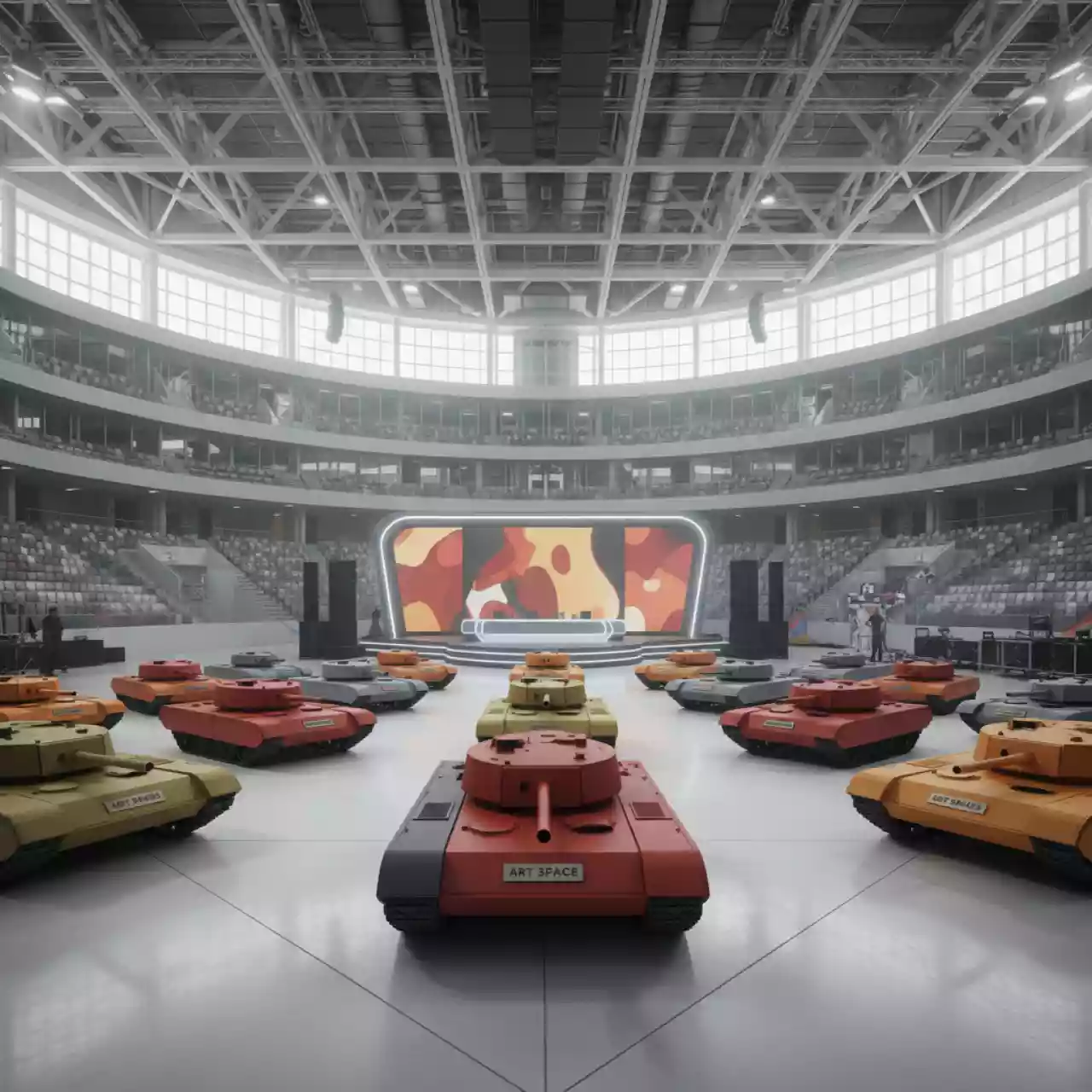 Аренда Танки радиоуправляемые в ледовом дворце «Большой» — ART SPACE