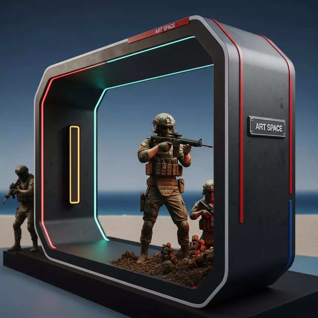 Аренда Тантамарески армейские на пляже «Мандарин» — ART SPACE