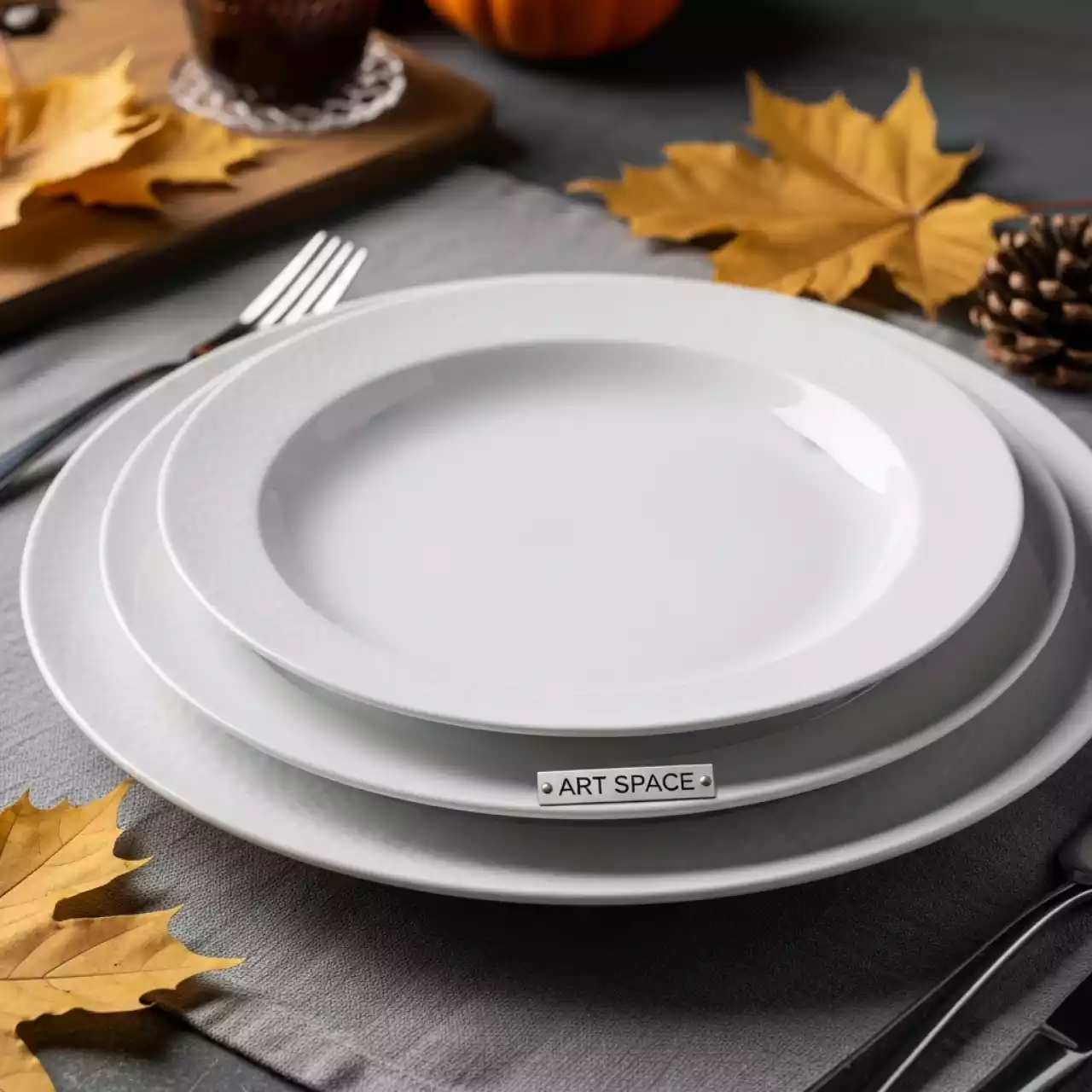Аренда Тарелка белая Гельцер набор из 3 в Сочи Парк Отеле — ART SPACE