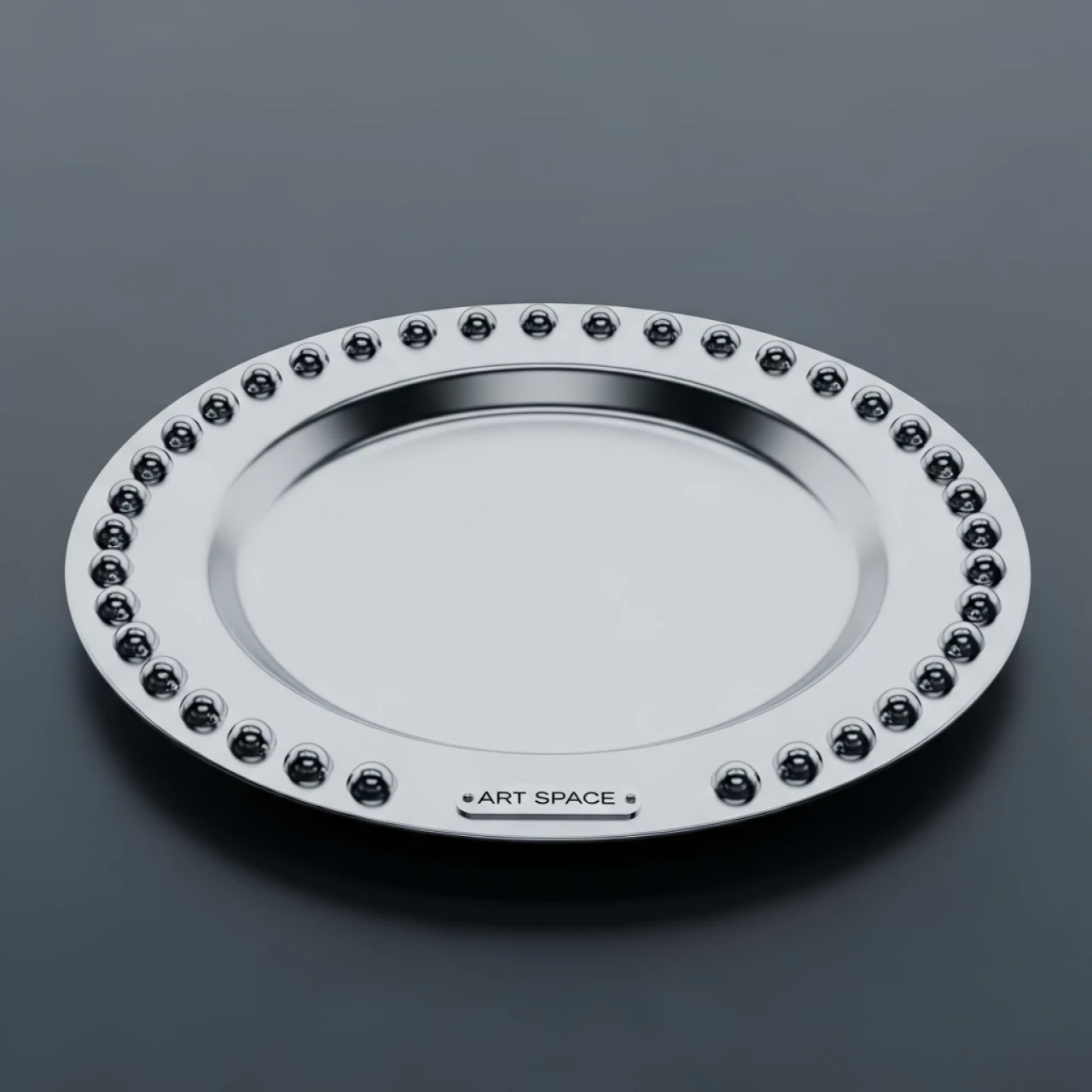 Аренда Тарелка Bellini Silver шар подстановочная 28 см в Omega Sirius — ART SPACE