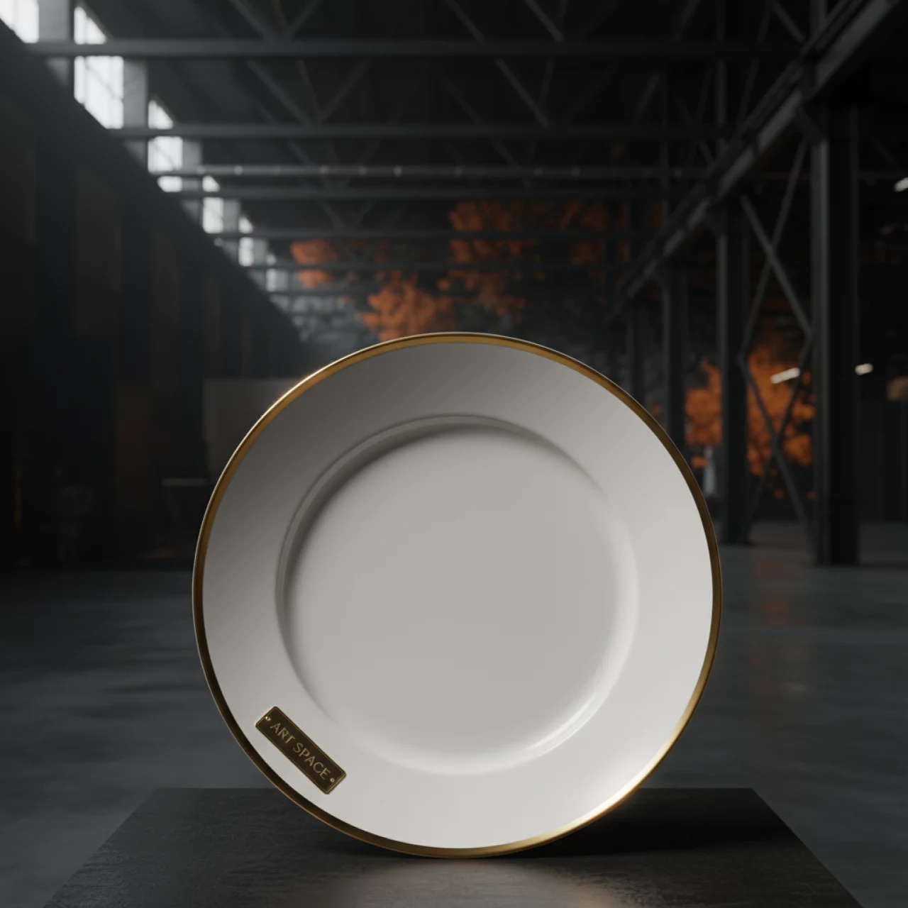 Аренда Тарелка Джорджия Gold фарфор 24 см в Керлинговом центре «Ледяной куб» — ART SPACE